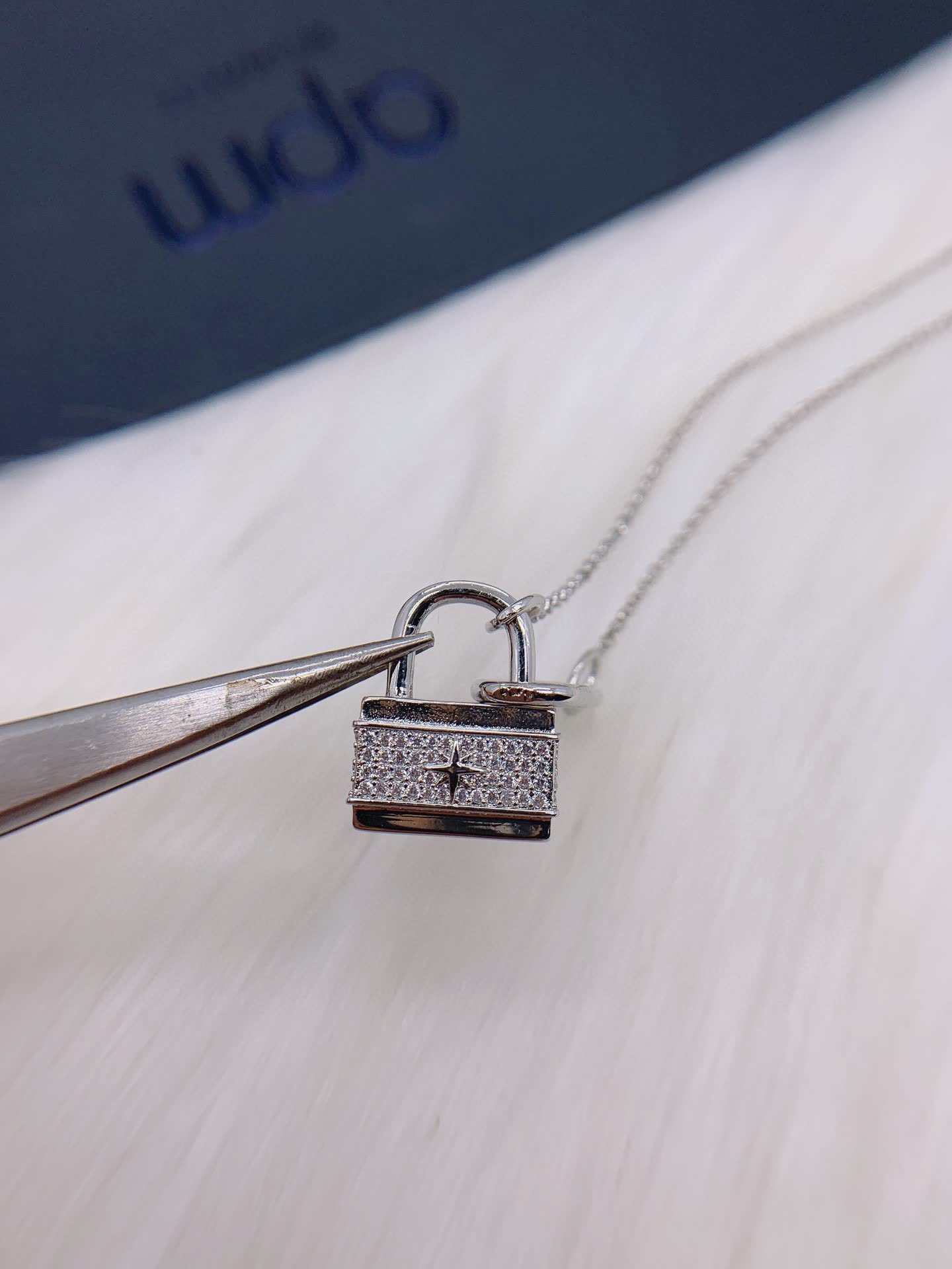 APM Monaco Monaco Silver Lock Pendant Necklace